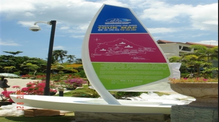 支洲岛帆船雕塑项目顺利安装完工