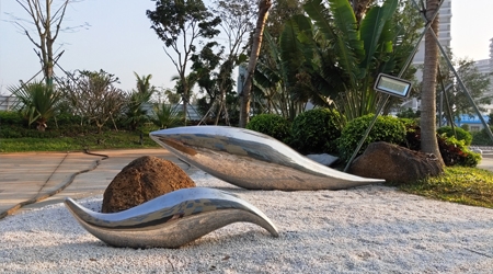 抛光不锈钢雕塑如何清洗污垢