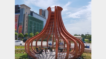 安徽星凯生态建设有限公司委托我司制作不锈钢雕塑二座